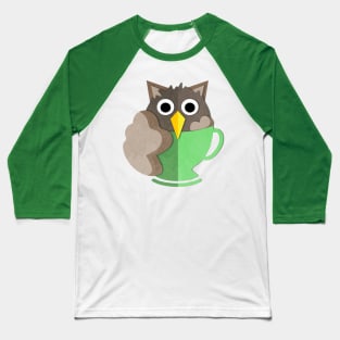 Owl In A Cup Baseball T-Shirt